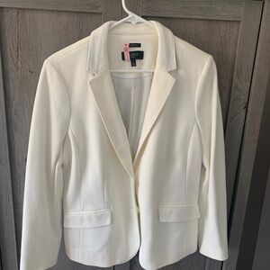 Ivory knit blazer